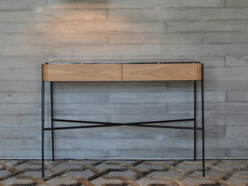BOUVET PORTORO - Rectangular console in wood and marble with drawers by Maami Home - view 2